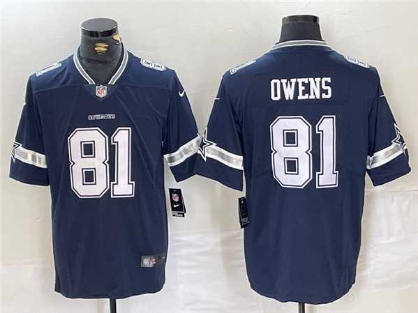 Mens Dallas Cowboys #81 Terrell Owens Navy Vapor Untouchable Limited Football Stitched Jersey